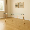 Mesa Eames Rectangular 140 de Vidrio