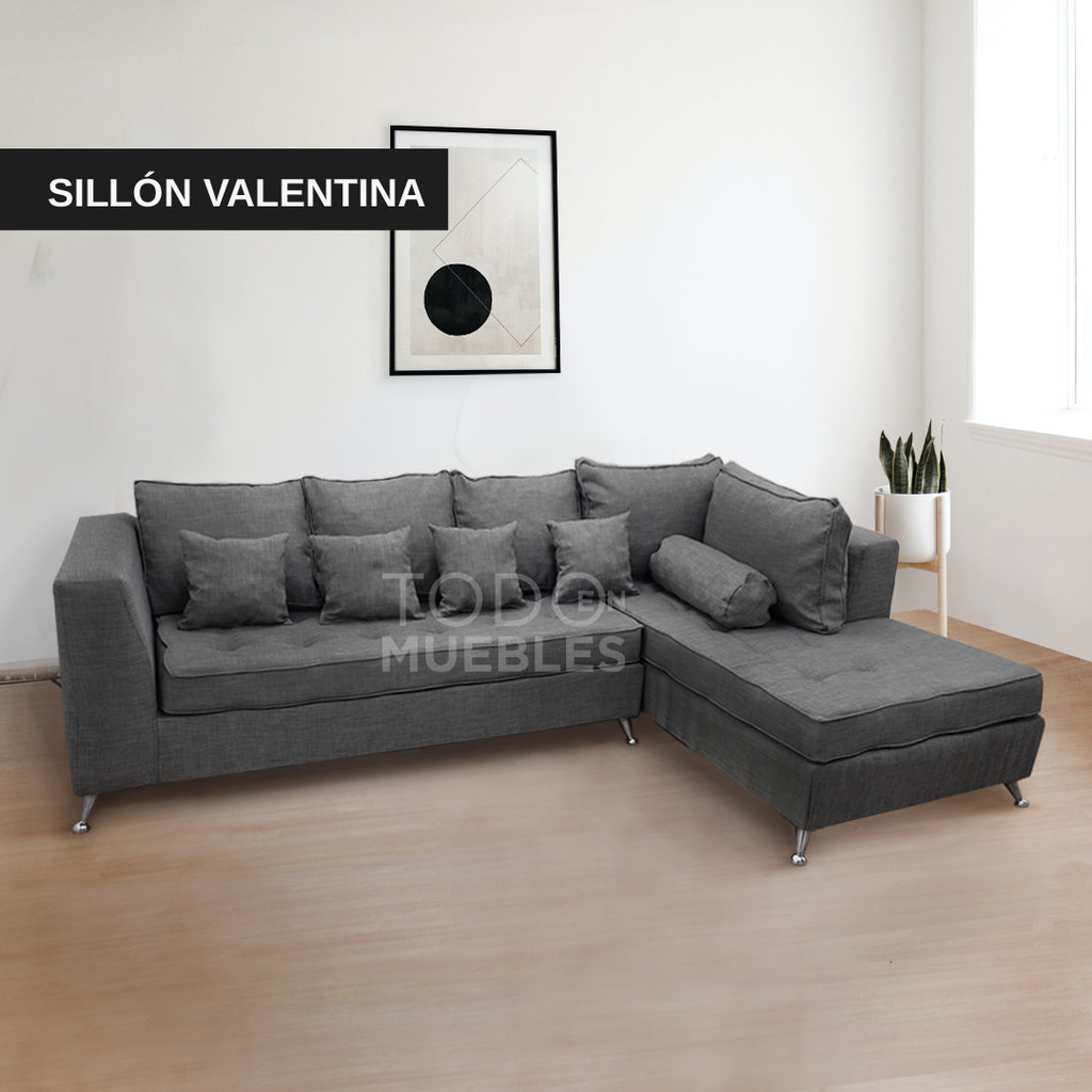 Sillón Valentina (210x160, Pana cross – Black, Movil)
