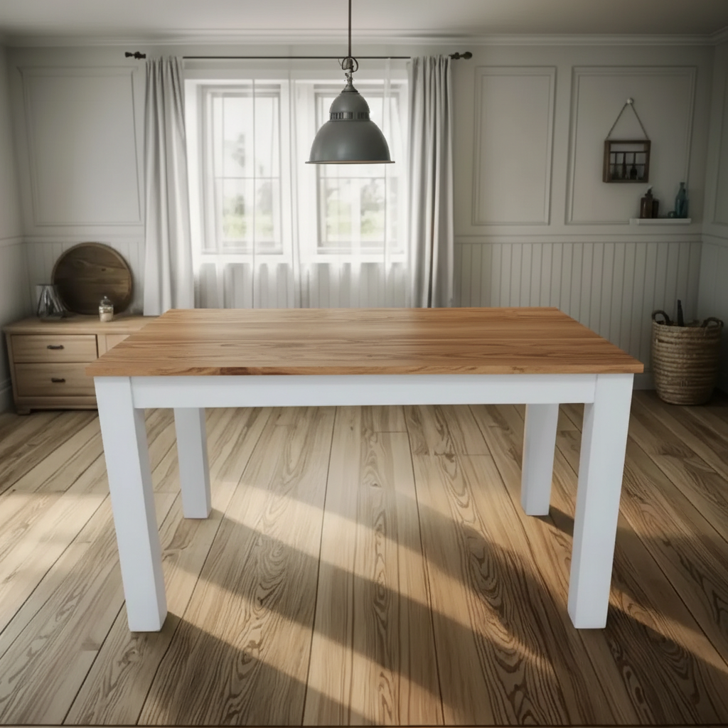 Mesa extensible 140 paraíso patas blancas Outlet