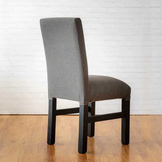 Silla tapizada Antidesgarro grafito patas negras Outlet